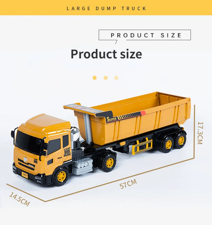 Large Dump Truck Toy with Unloading Bed – Realistic Construction Model