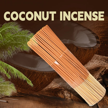 Bastoncini di incenso al cocco e vaniglia | Confezione da 102 o 202 | 30–40 min ciascuno | Purificanti | Ufficio, yoga e casa