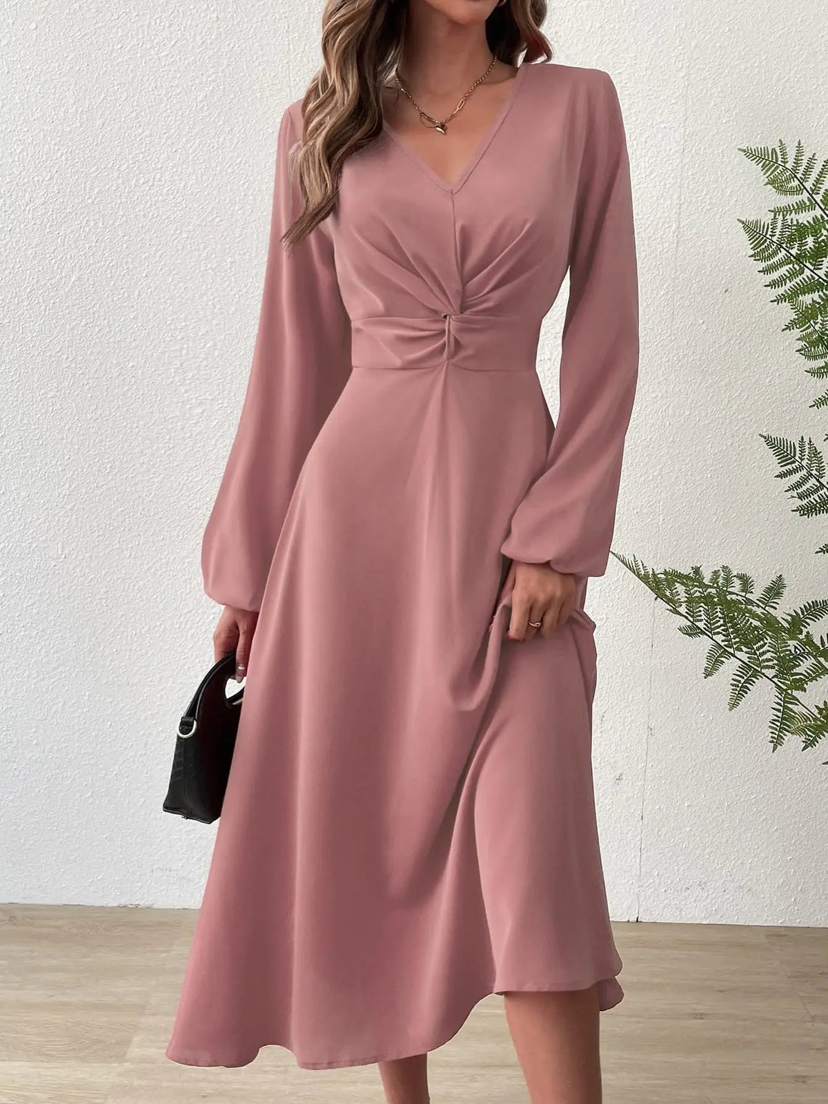Women's V-Neck Long Dress