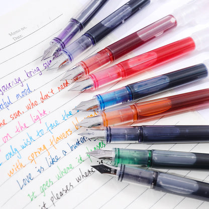 Colourful Fountain Pens – 9-Pen Set, Extra Fine Nib