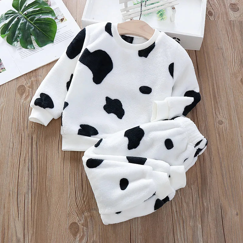 Kids' Flannel Fleece Pajama Set – Warm Toddler Sleepwear, 9 Months–6T