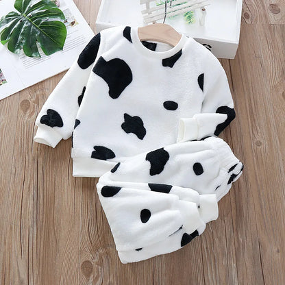 Kids' Flannel Fleece Pajama Set – Warm Toddler Sleepwear, 9 Months–6T