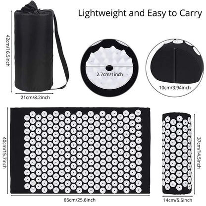 Acupressure Mat & Pillow Set – Back, Neck & Foot Massage Mat