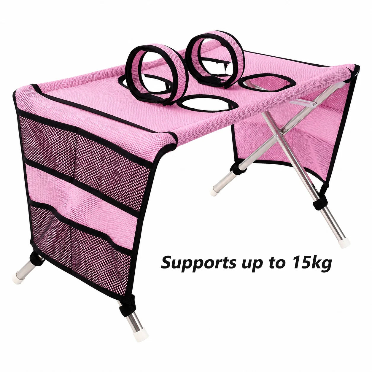 Table de toilettage portable pour animaux de compagnie Station de bain pliable pour chiens Établi de toilettage pour chats Hauteur réglable Outil de coupe de poils et de griffes
