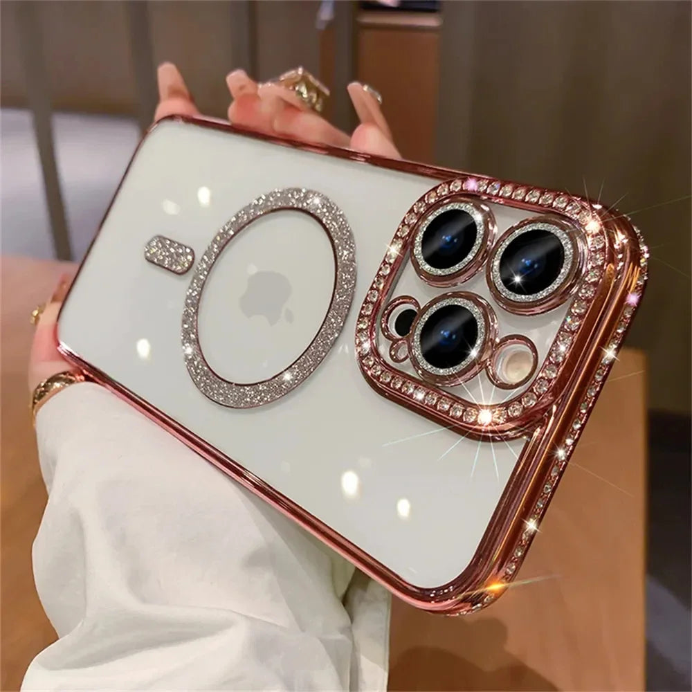 Glitter Clear Magnetic iPhone Case