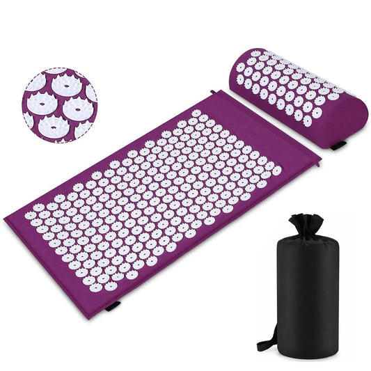 Acupressure Mat & Pillow Set – Back, Neck & Foot Massage Mat