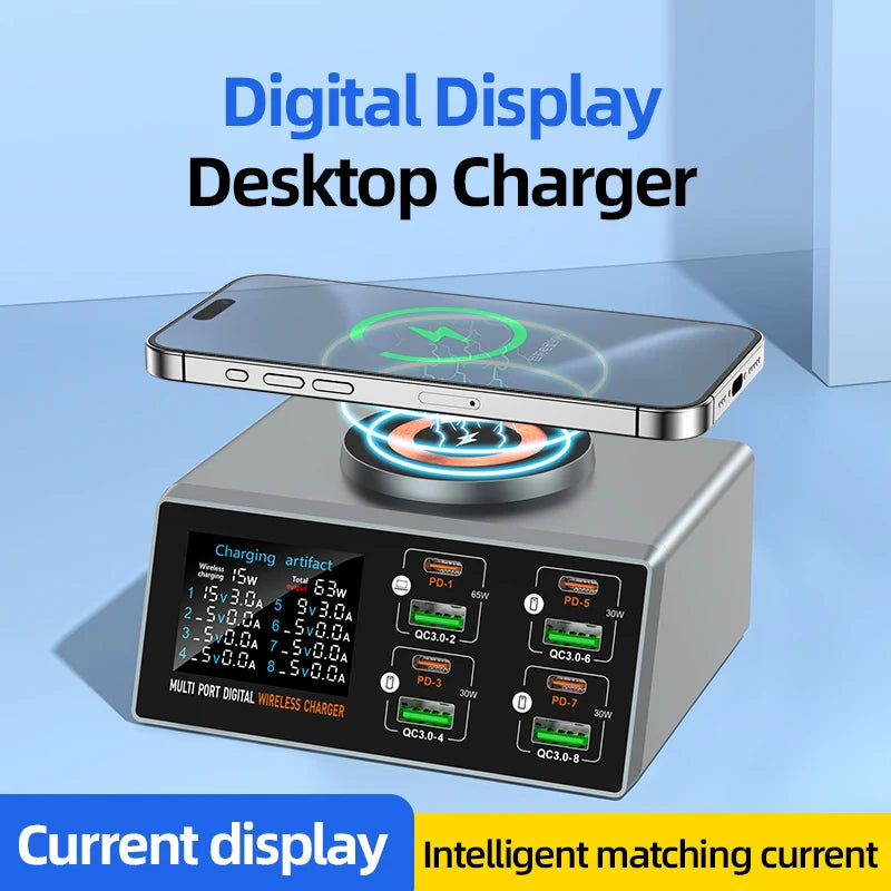 140W 8-Port USB-C PD & QC Fast Charger