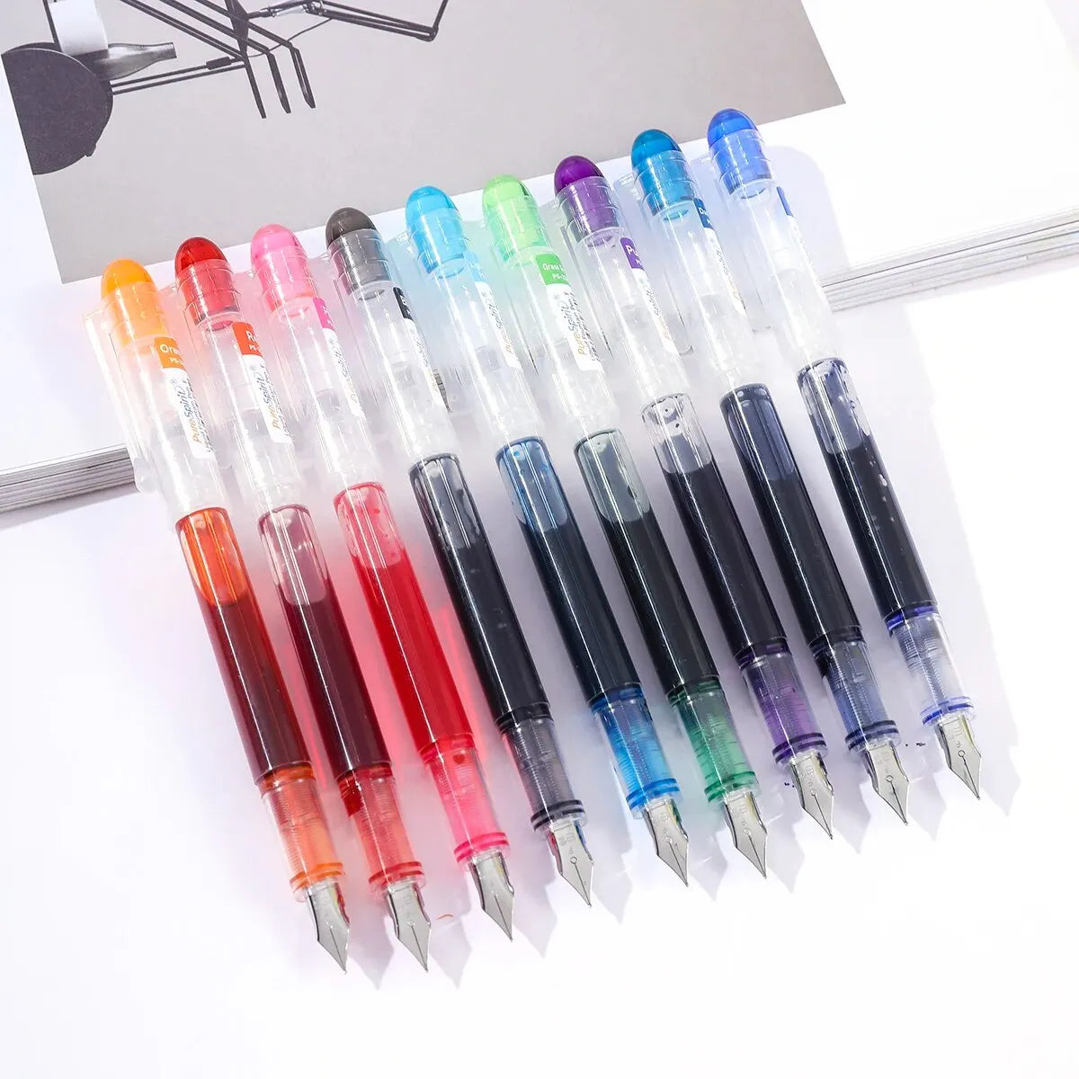Colourful Fountain Pens – 9-Pen Set, Extra Fine Nib