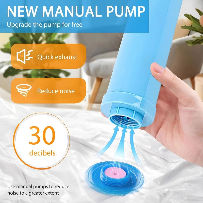 Vacuum Storage Bags with Hand Pump | 5 Sizes, 1–5 Pack | Space Saver Bags for Clothes & Bedding