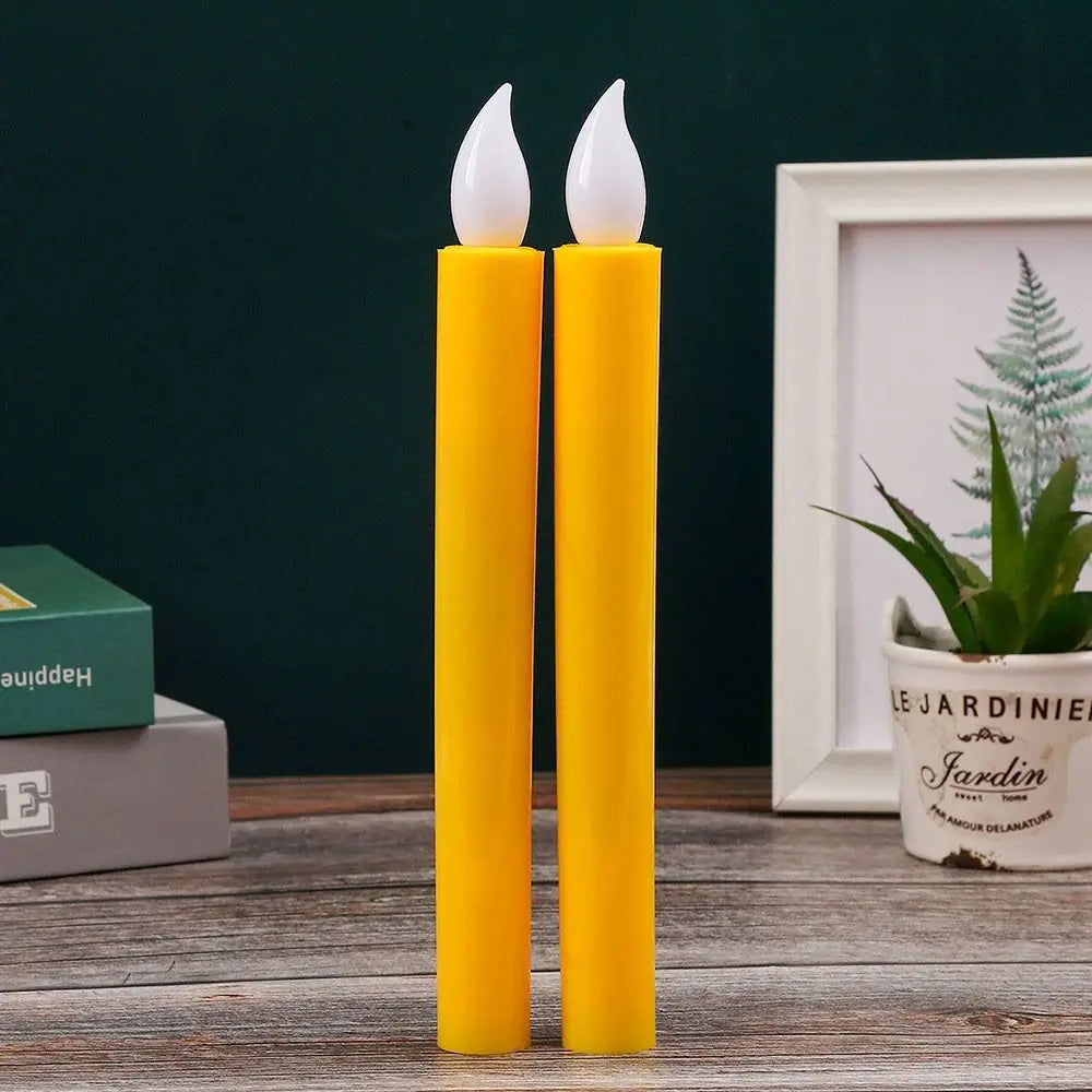 Creative LED Flameless Candles Lights Wedding Birthday Party Simulation Candles Lamp Long Electric Flickering Candlesticks