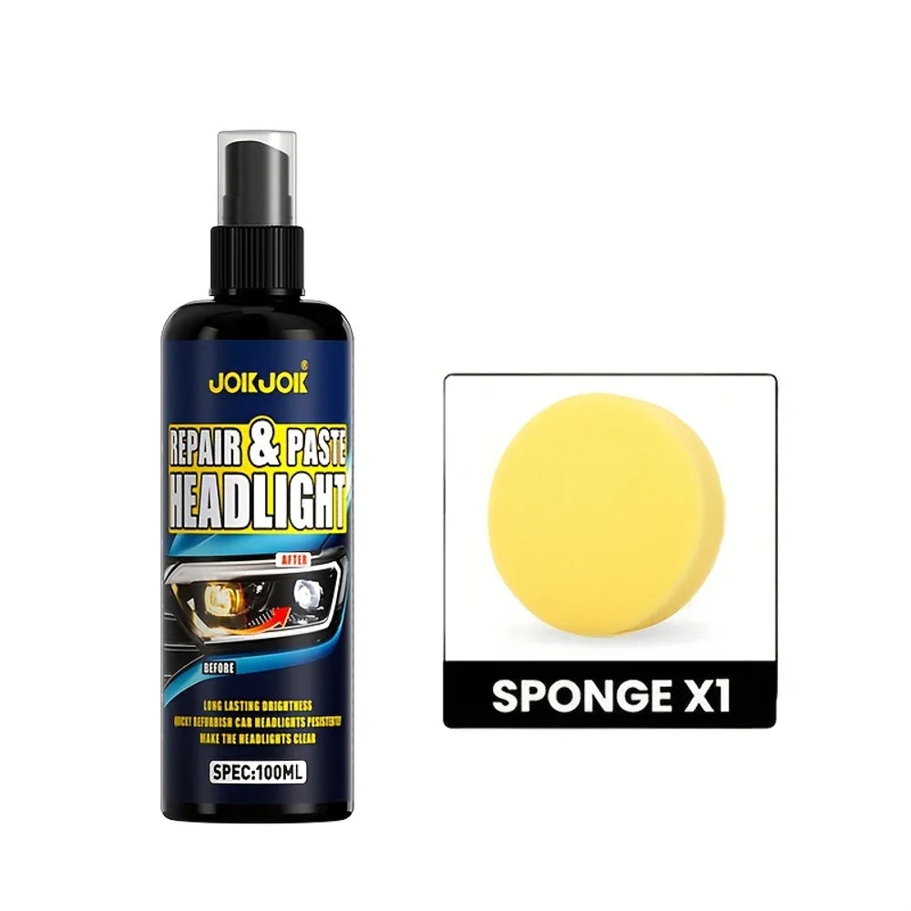 100ml Car Headlight Restoration Spray - Efficient Repair & Polish, Long-Lasting Clarity, Ideal for Automotive Lighting