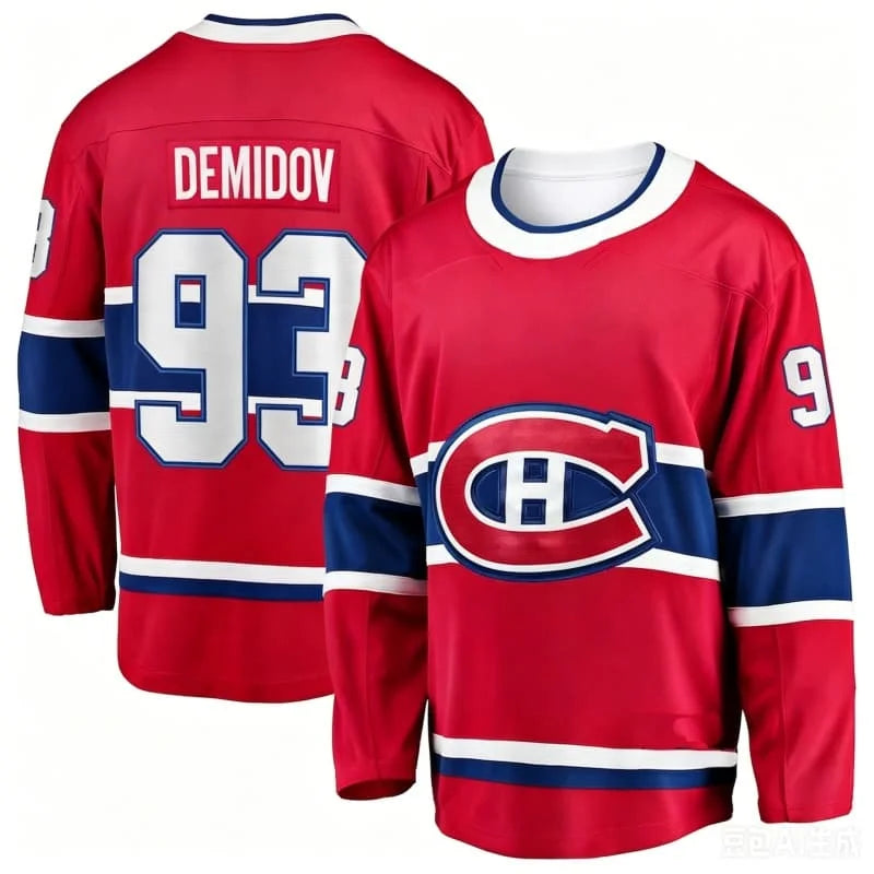 Montreal Canadiens Dobson #53 Hockey Jersey | Classic Red White V-Neck Long Sleeve