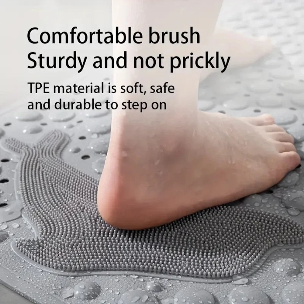 Dolphin Non-Slip Bath Mat with Suction Cups, 35 x 70 cm