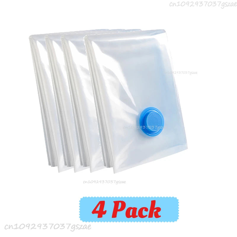 Vacuum Storage Bags with Hand Pump | 5 Sizes, 1–5 Pack | Space Saver Bags for Clothes & Bedding