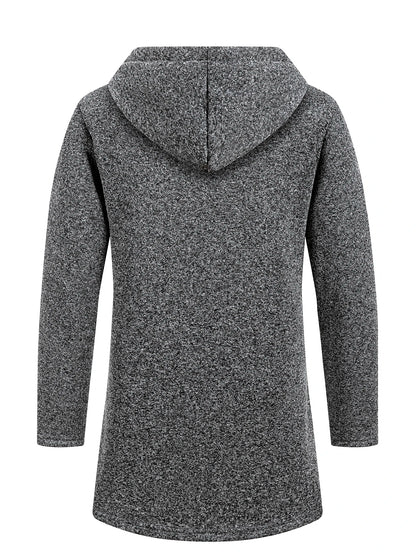 Kapuzenjacke für Herren mit Reißverschluss für den lässigen Lagenlook