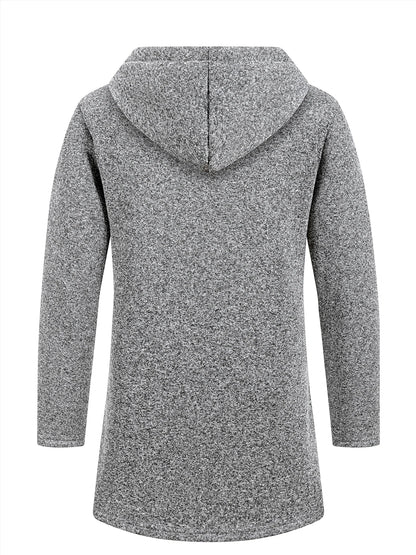 Kapuzenjacke für Herren mit Reißverschluss für den lässigen Lagenlook