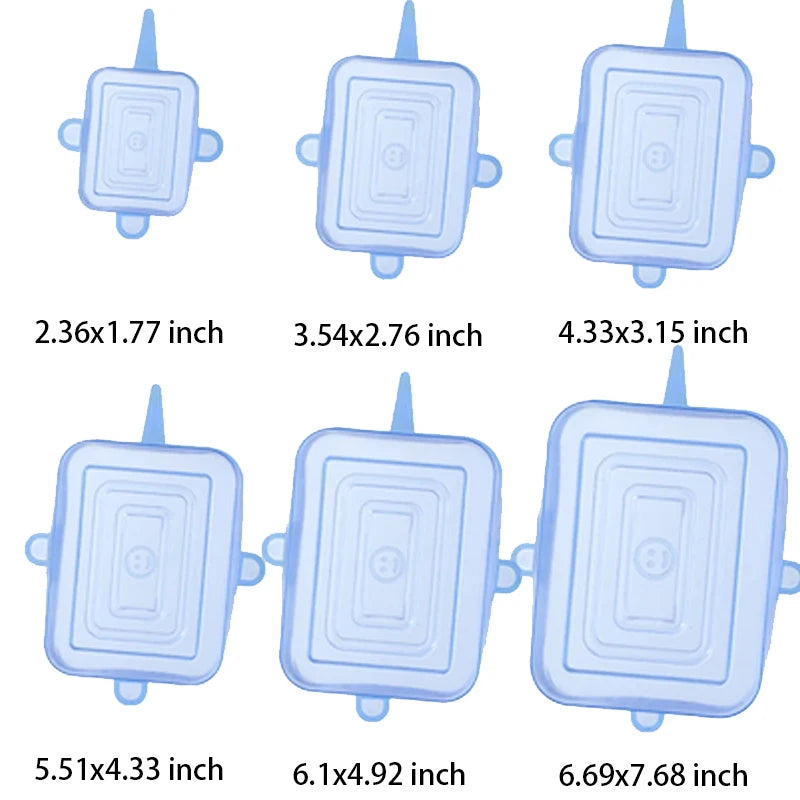 Silicone Stretch Lids – 6-Piece Reusable Food & Bowl Covers