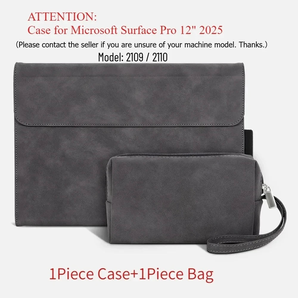 Case for Microsoft Surface Pro 12 Inch 2025 Portfolio Case Multiple Angle Stand Tpu Shell for Surface Pro 12" Model 2109/2110
