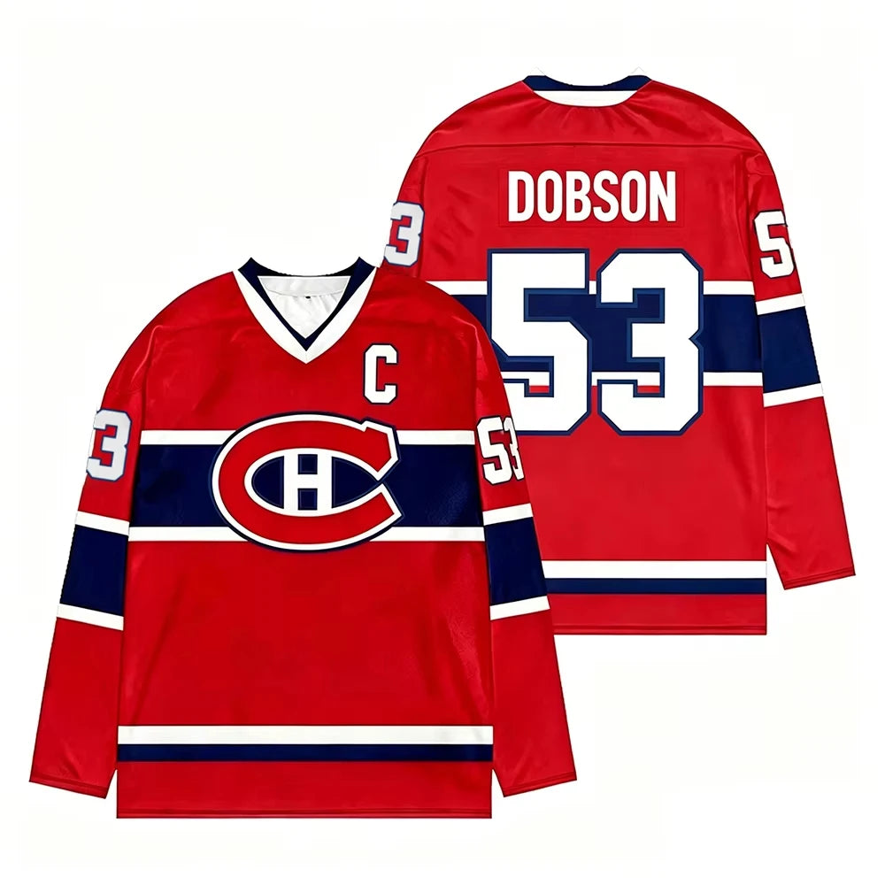 Montreal Canadiens Youth Hockey Jersey | V-Neck Long Sleeve Kids Fan Cosplay Top