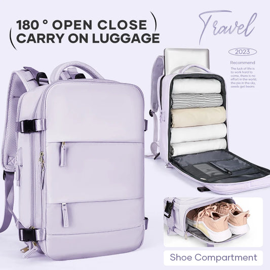 Women's TSA-Approved Travel Backpack | Carry-On Laptop Bag for Flights, College & Weekends