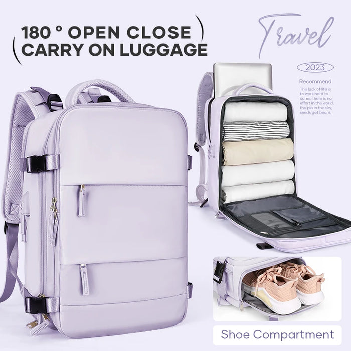 Women's TSA-Approved Travel Backpack | Carry-On Laptop Bag for Flights, College & Weekends