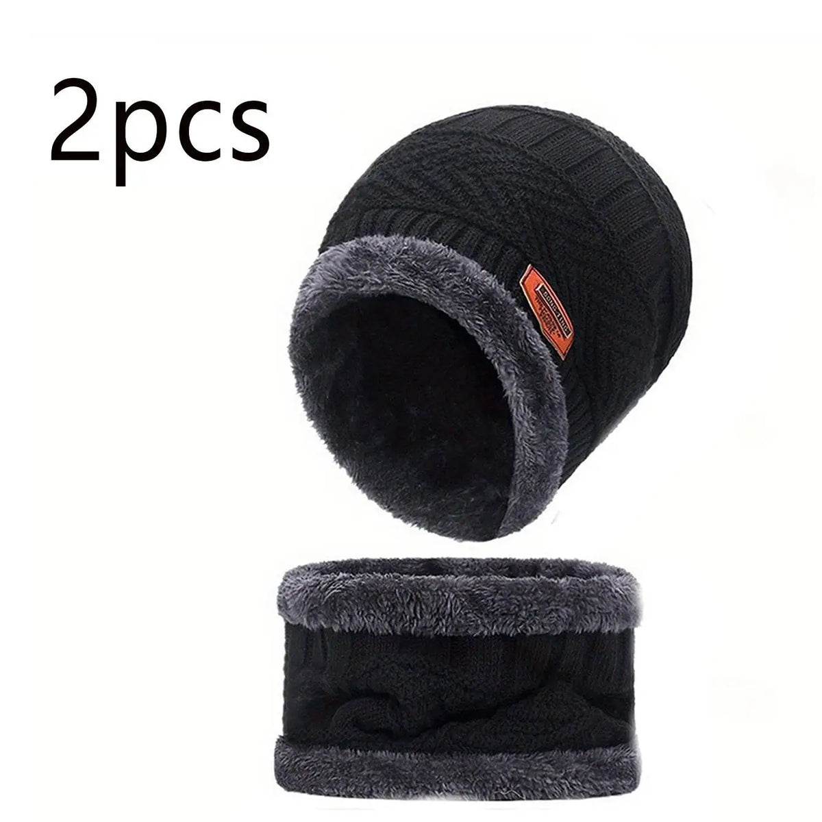 Winter Hat, Scarf & Gloves Set – Fleece-Lined Beanie Set, Kids & Adults