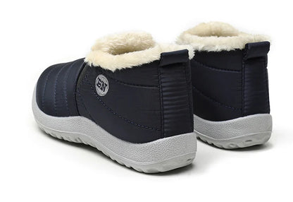 Botas de invierno sin cordones para hombre con forro de felpa HAJINK