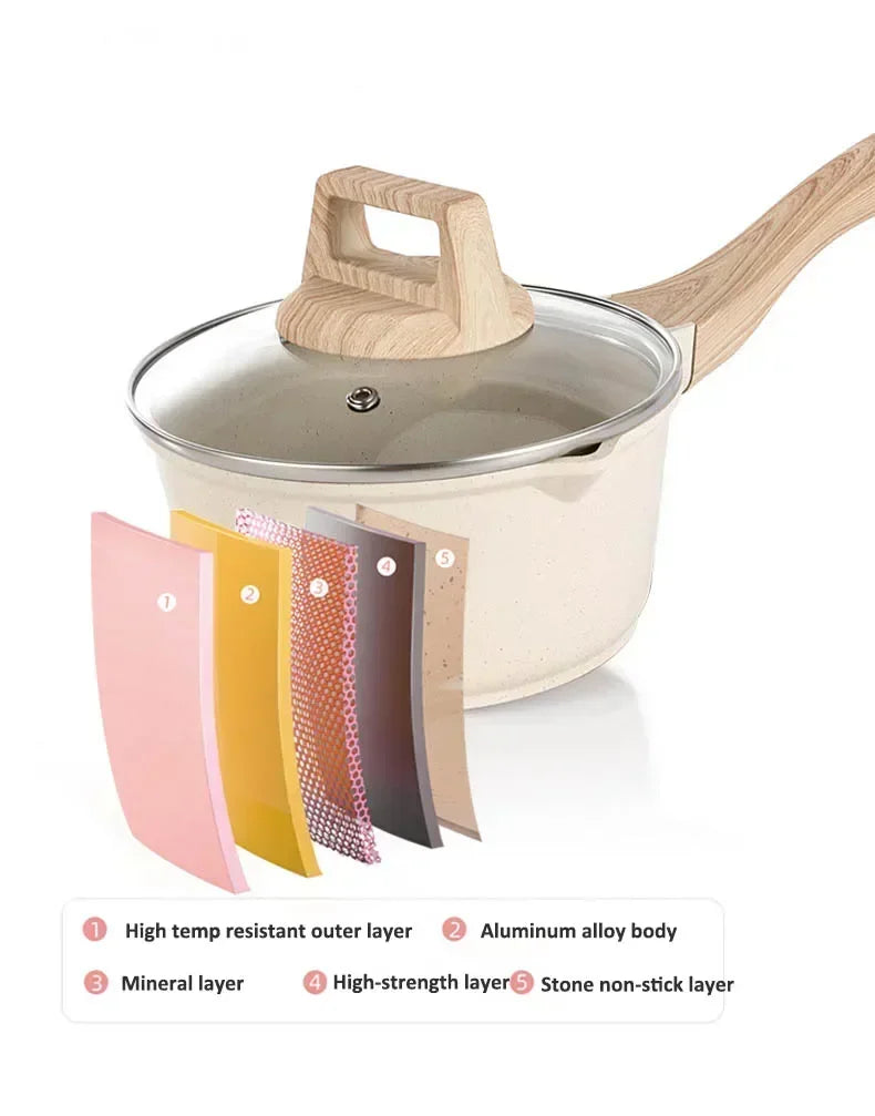 White Nonstick Aluminum Pots & Cookware Sets