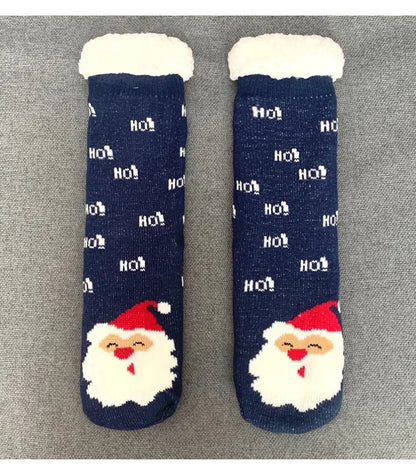 Weihnachten Plüschsocken Damen Winter Thermosocken Warme Bodensocken Weiche weibliche Haussocken Indoor Geschenke Rutschfeste Griffsocken Flauschig