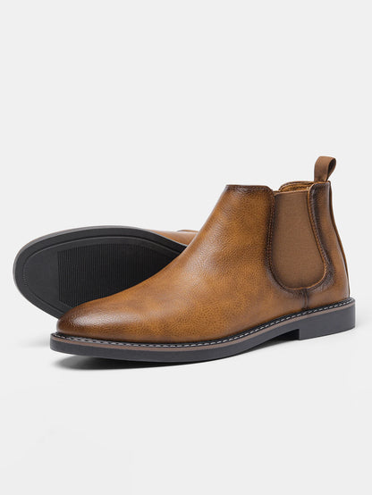 Herren-Chelsea-Boots im Slip-on-Stil mit eckiger Zehenpartie