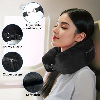 Coussin de voyage pour la nuque à remplir – Housse en U à garnir avec des vêtements