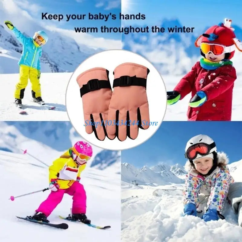 Kids' Insulated Ski Gloves – Windproof Winter Gloves, Ages 3–13
