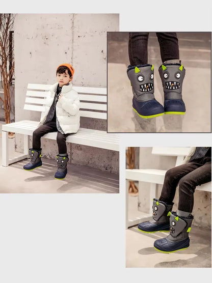 Toddler Animal Snow Boots – Plush-Lined Non-Slip Winter Boots