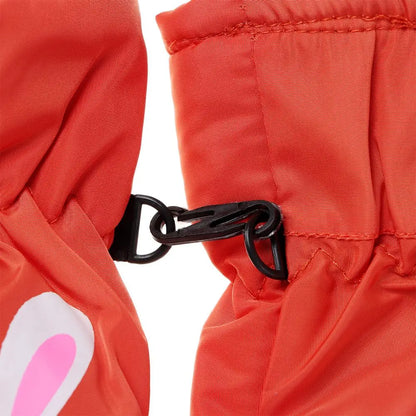 Muffole da neve con coniglietto per bambini – Muffole da sci per bimbi con fodera in velluto