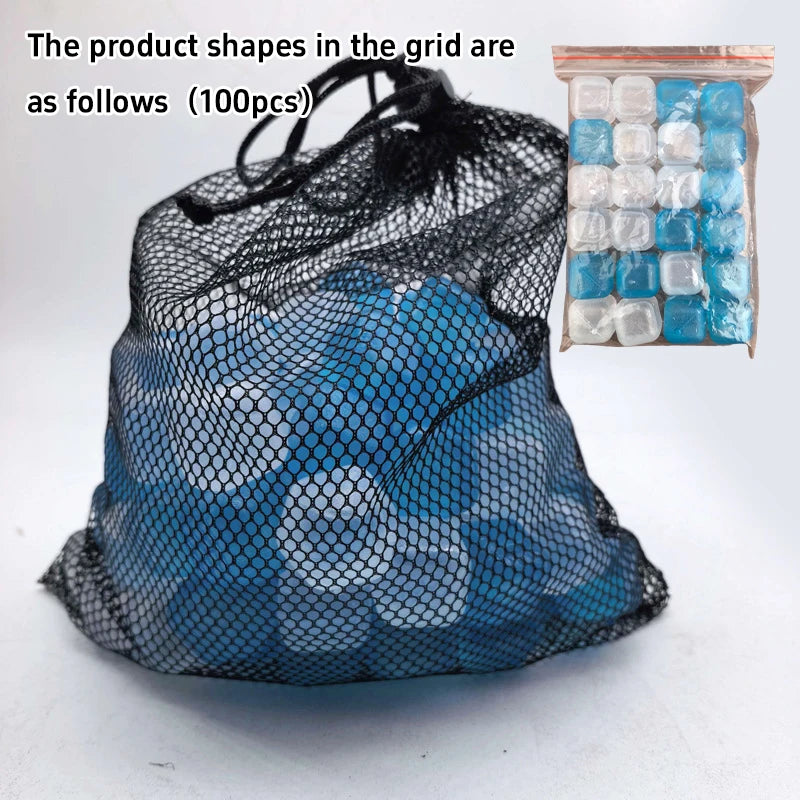 24/50/100pcs Ice Cubes Reusable Cooling Reusable Iced Beverage Juice Slowly Melts Ice Particles Whiskey Cocktail For Bar Parties