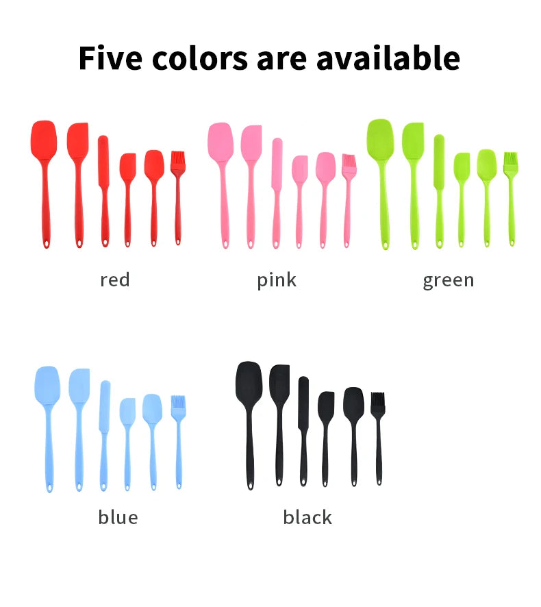 Silicone Kitchen Utensil Set – 6-Piece Spatula & Baking Tools