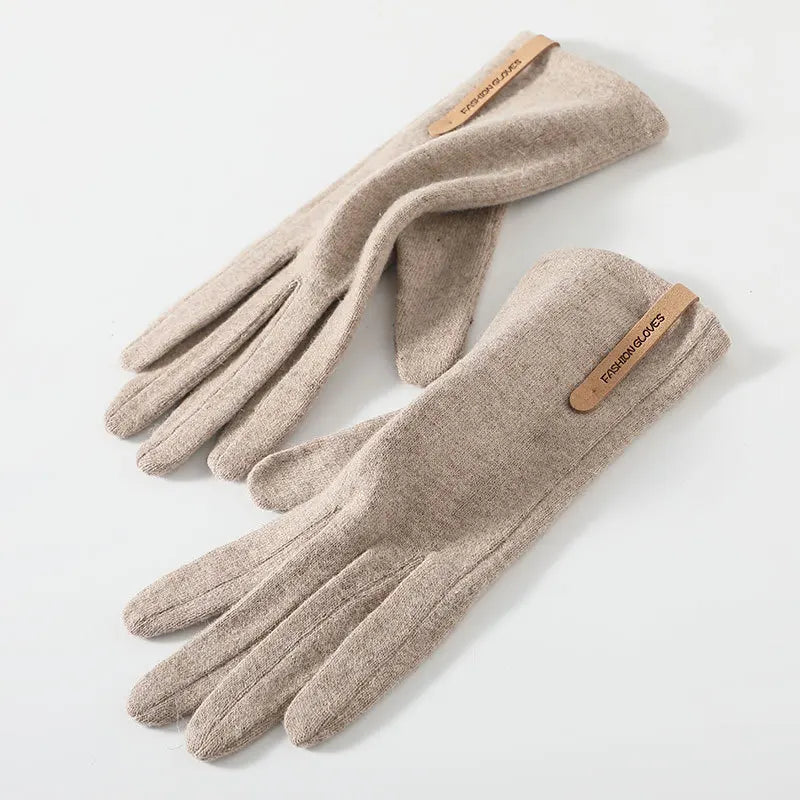 Women's Cashmere-Style Touchscreen Gloves with Bow