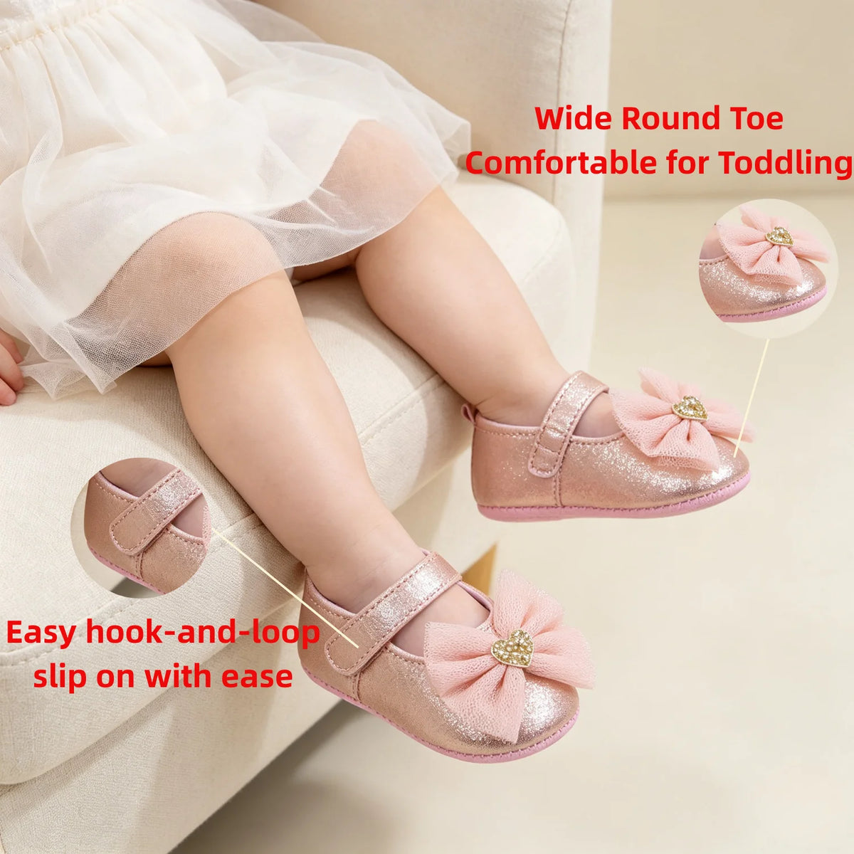 Baby First-Walker Shoes – Soft Non-Slip Toddler Shoes