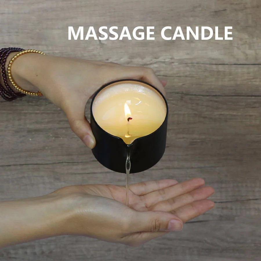 Amber Vanilla Massage Candle, Soy Wax Scented Candles - Ideal for Creating Relaxing Ambience & Holiday Gifting, Gifts for Women