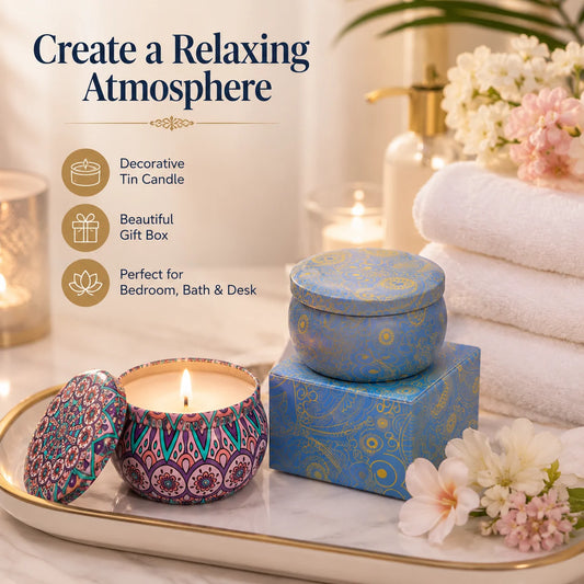 Scented Candle with Dried Flowers Aromatherapy Soy Wax Jar Candle Gift