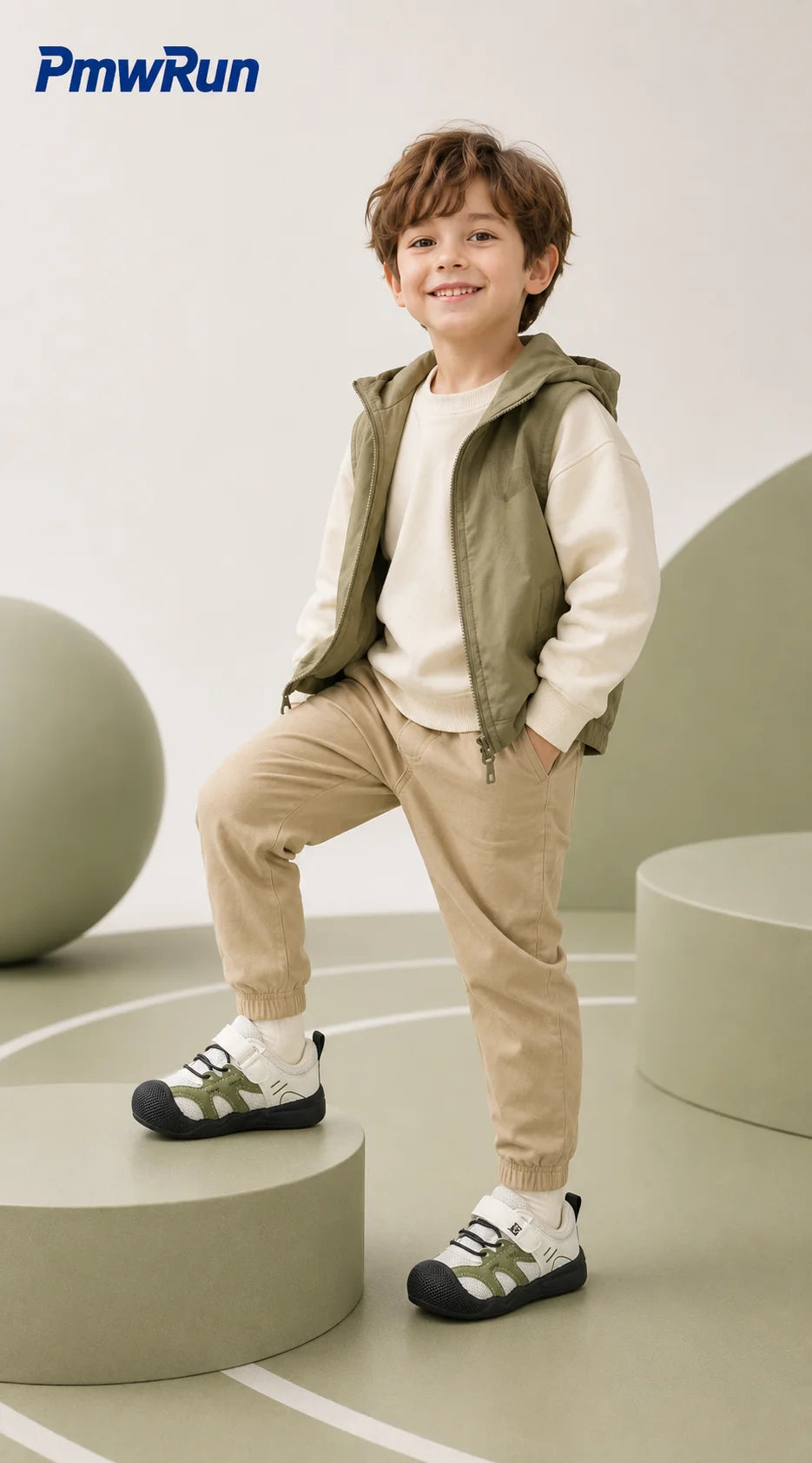 Toddler PU Leather Sneakers with Hook-and-Loop Closure