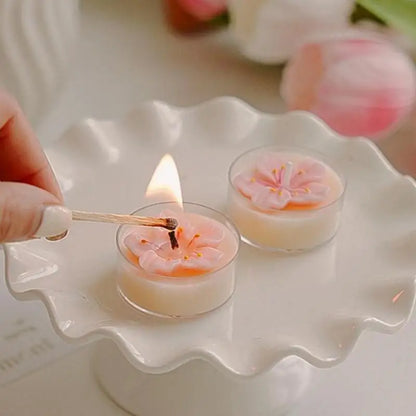 Vela aromática de cera de soja con aroma a flor de melocotón | Vela de aromaterapia hecha a mano | Regalo para boda y fiesta de cumpleaños
