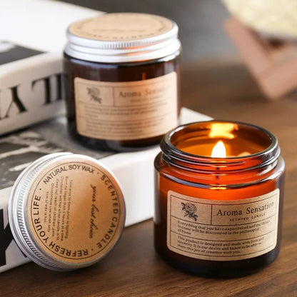 Luxuriöse, handgegossene Sojawachs-Kerze | 11 charakteristische Düfte | Rauchfreie Aromatherapie | Geschenk für Hochzeit, Party & Heimdekoration