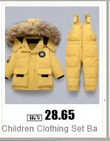 Autumn Winter Down Jacket for Girl Clothes Kids Overalls Snowsuit Baby Boy over Coat Toddler New Clothing Set Parka Real Fur