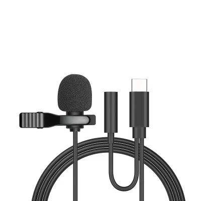 Wired Clip-On Lavalier Microphone – 3.5 mm, USB-C & USB Options