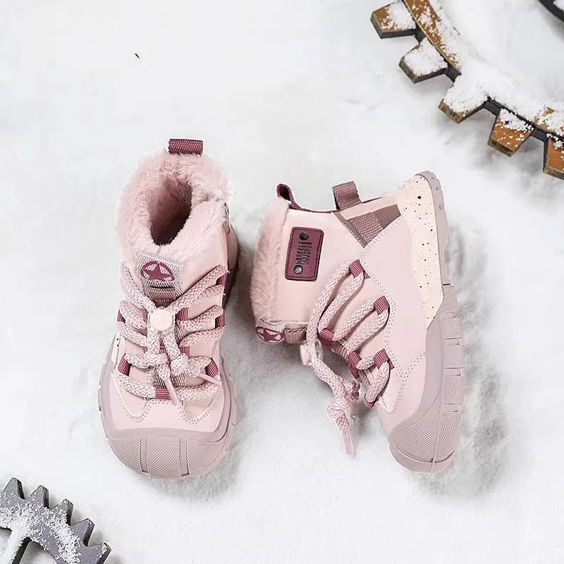 Girls' PU-Leather Winter Ankle Boots