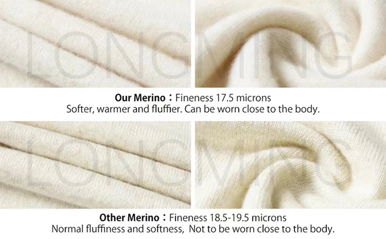 Fashion 100% Merino Wool Sweater Elegant Cashmere Pullover Women O-Neck Long Sleeve Knitwear Basic Clothing  Jumper Tops
