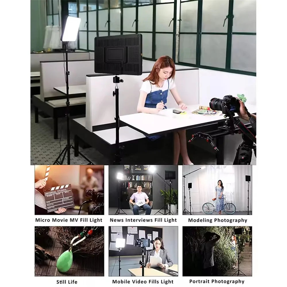 11-Inch LED Video Light Panel – Dimmable Bi-Colour Fill Light, Optional 160 cm Stand