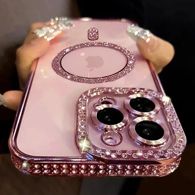 Glitter Clear Magnetic iPhone Case