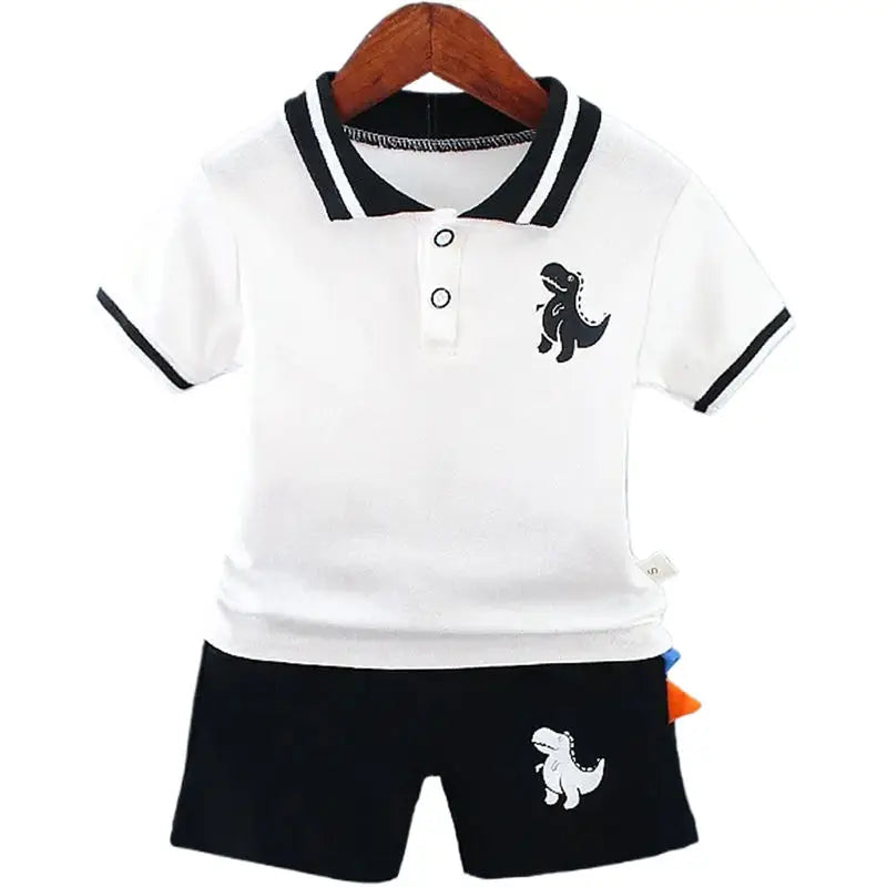 Baby Boys' Dinosaur T-Shirt & Shorts Set - 2-Piece Summer Outfit, 4M-5Y